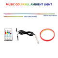 Universal Acrylic RGB LED Car Interior Ambient Lighting Strip Kit with App Control